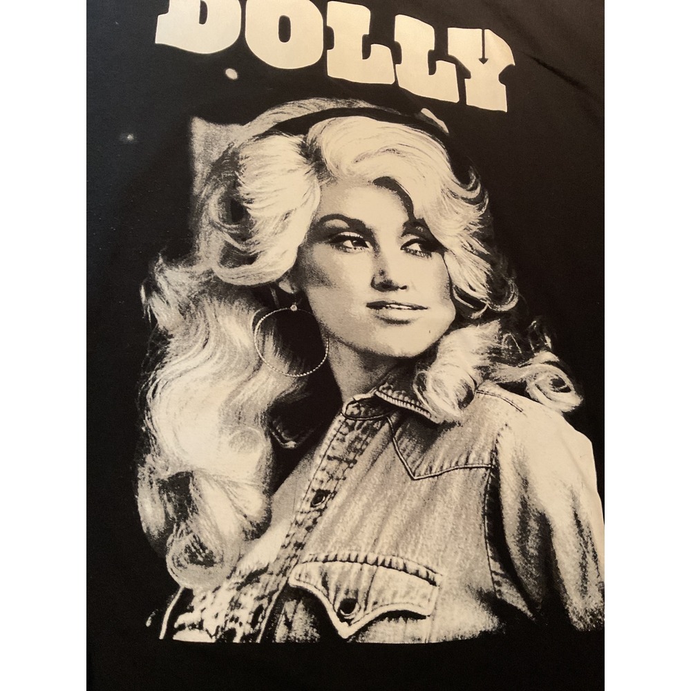 Dolly Parton Graphic T-Shirt Mens 2XL Black White Portrait Mad Engine Cotton Tee